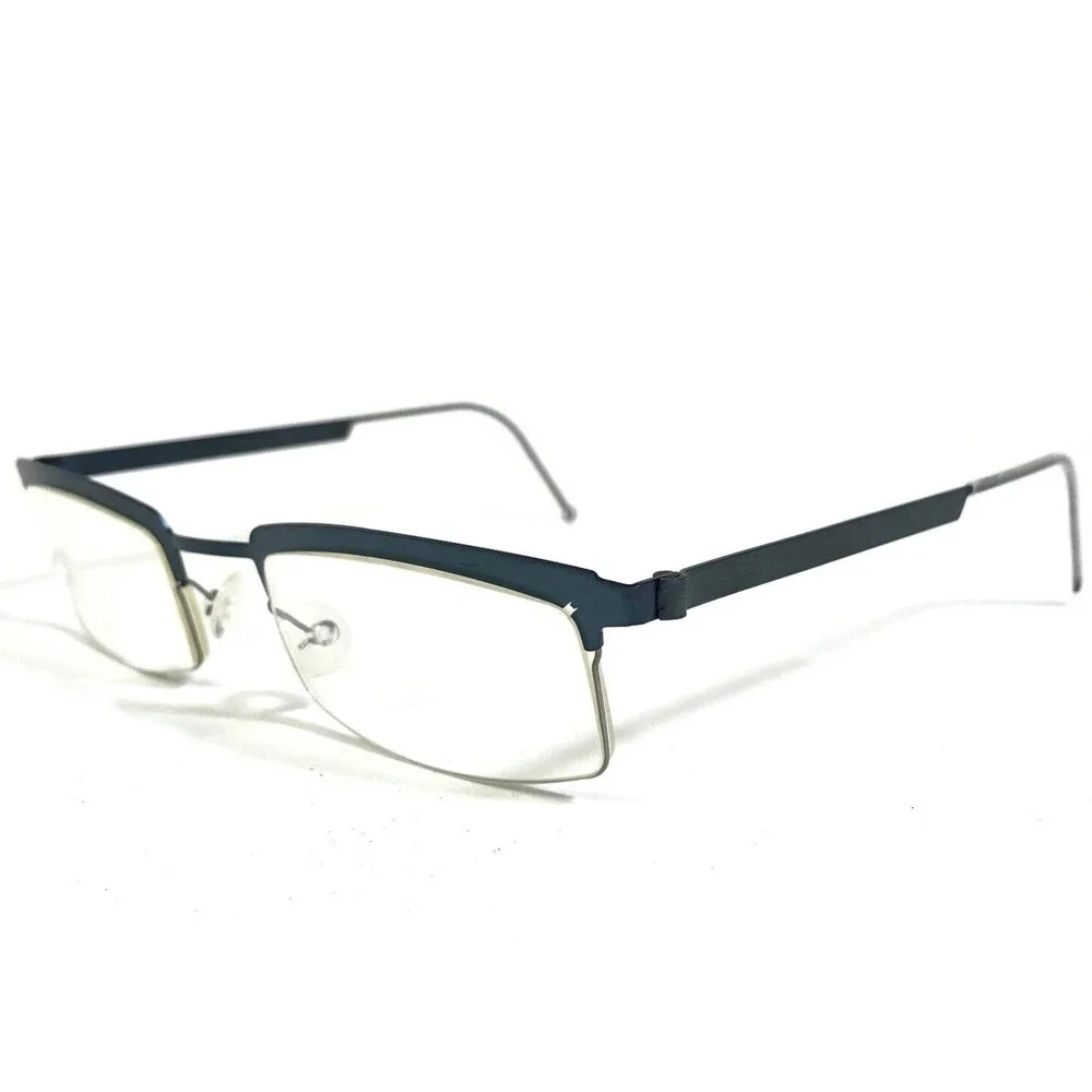 Lindberg Eyeglasses Frames Mod.4015 Matte Blue Strip Titanium 50-21-135